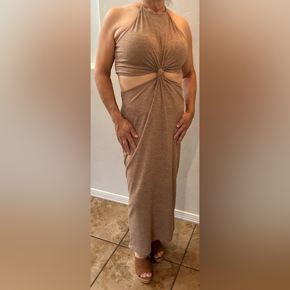 Halter backless dress